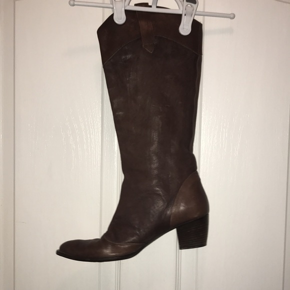 🥾 Brown Cowboy Boots WB21 - Picture 2 of 4